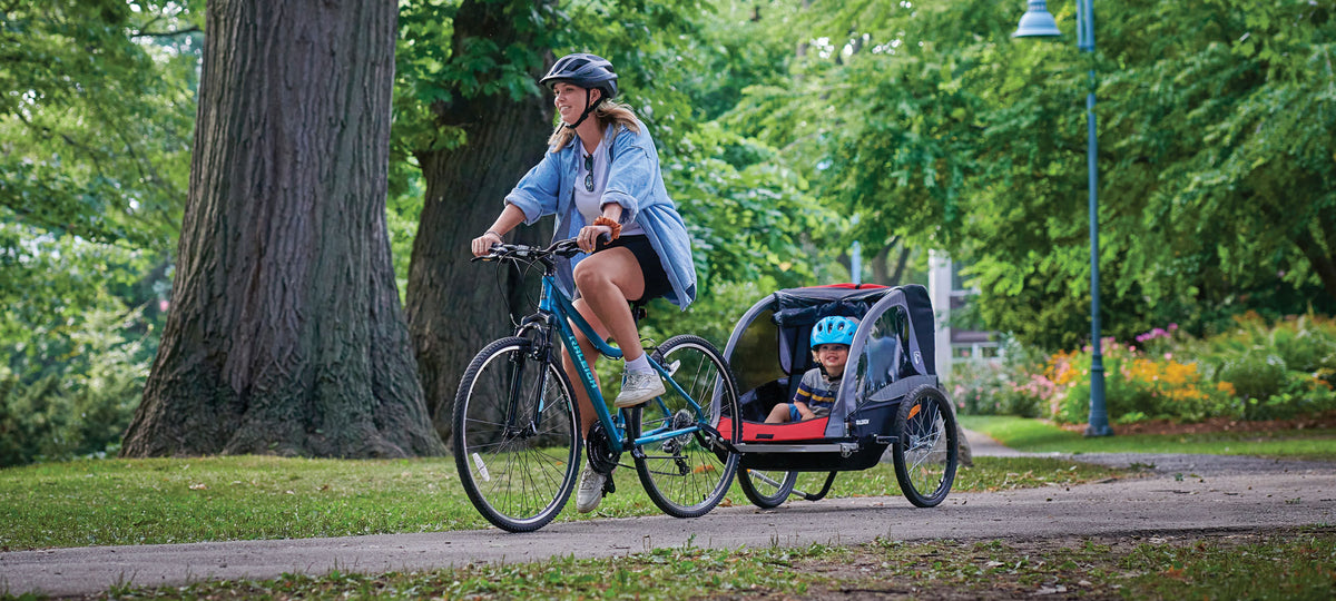 Tow behind bike sale stroller