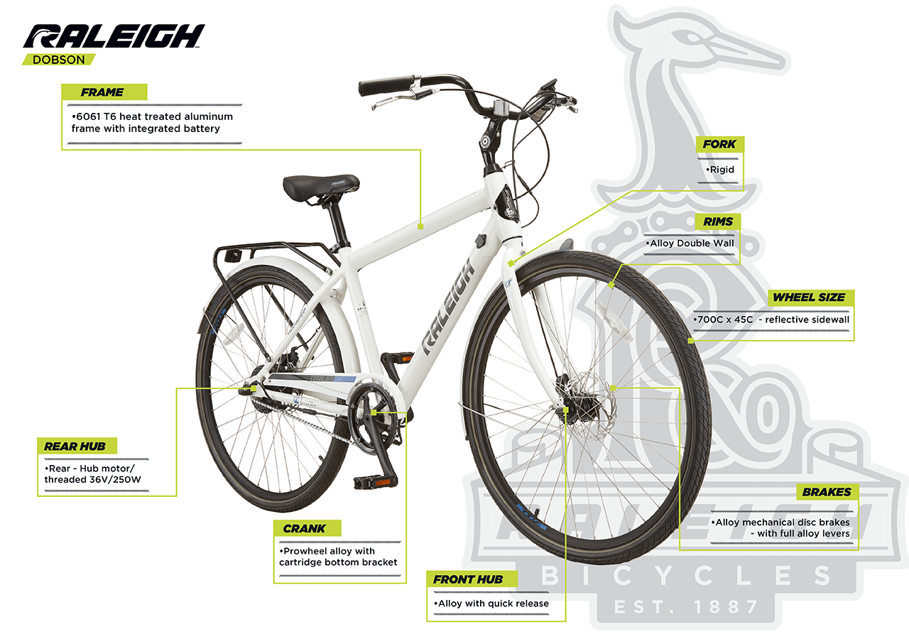 Dobson - Men's Electric Bike, 700C - infographic 
