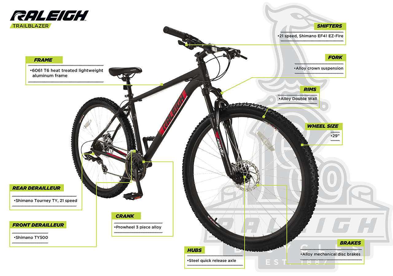 Trailblazer - Hardtail Mountain Bike (29") - infographic 