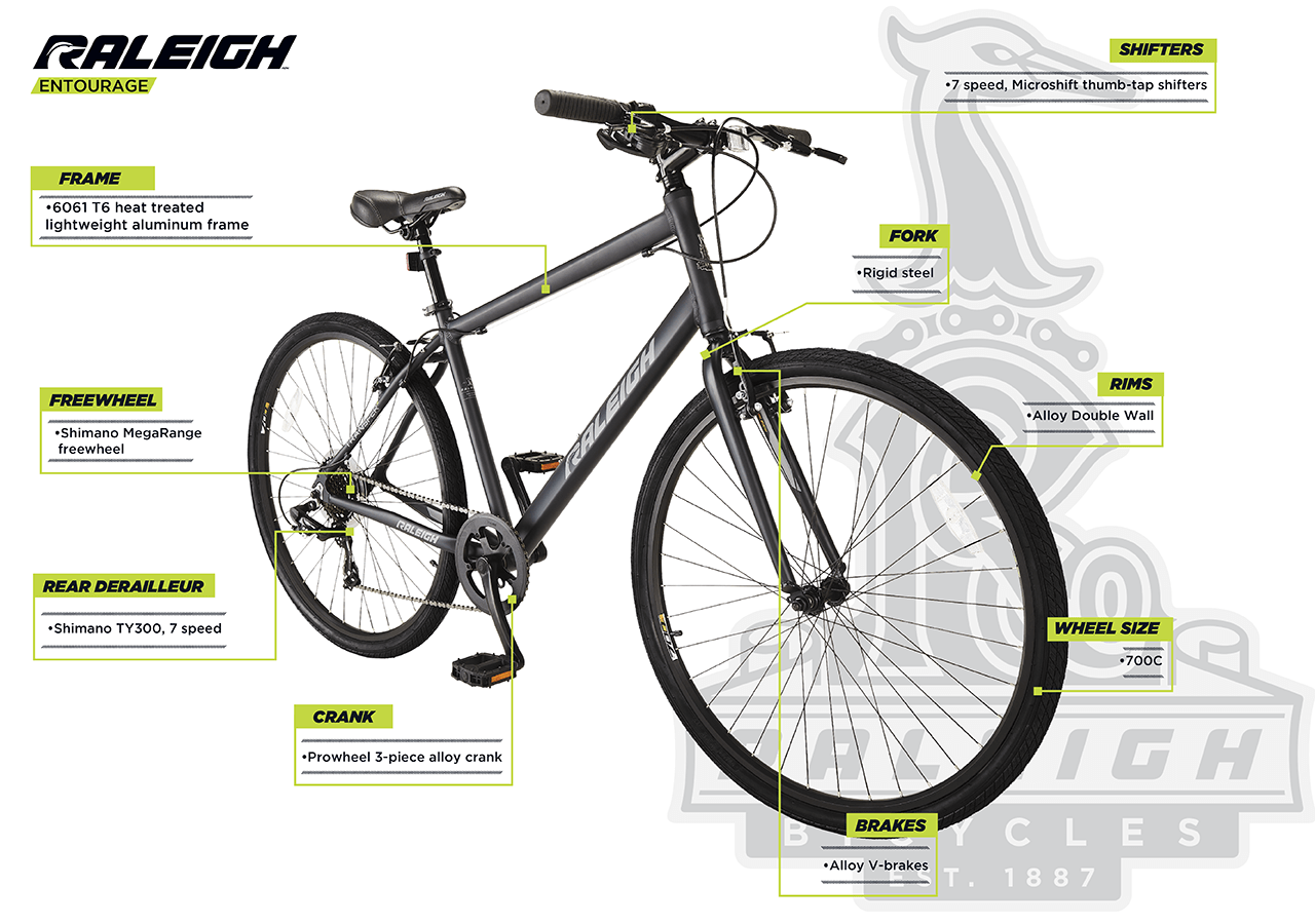 raleigh citybike 7 gear Entourage