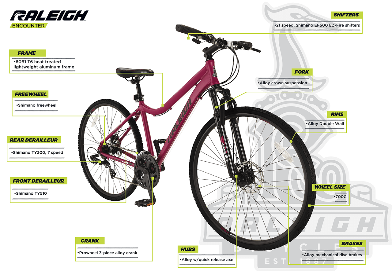 Women's hybrid bike aluminum discount frame
