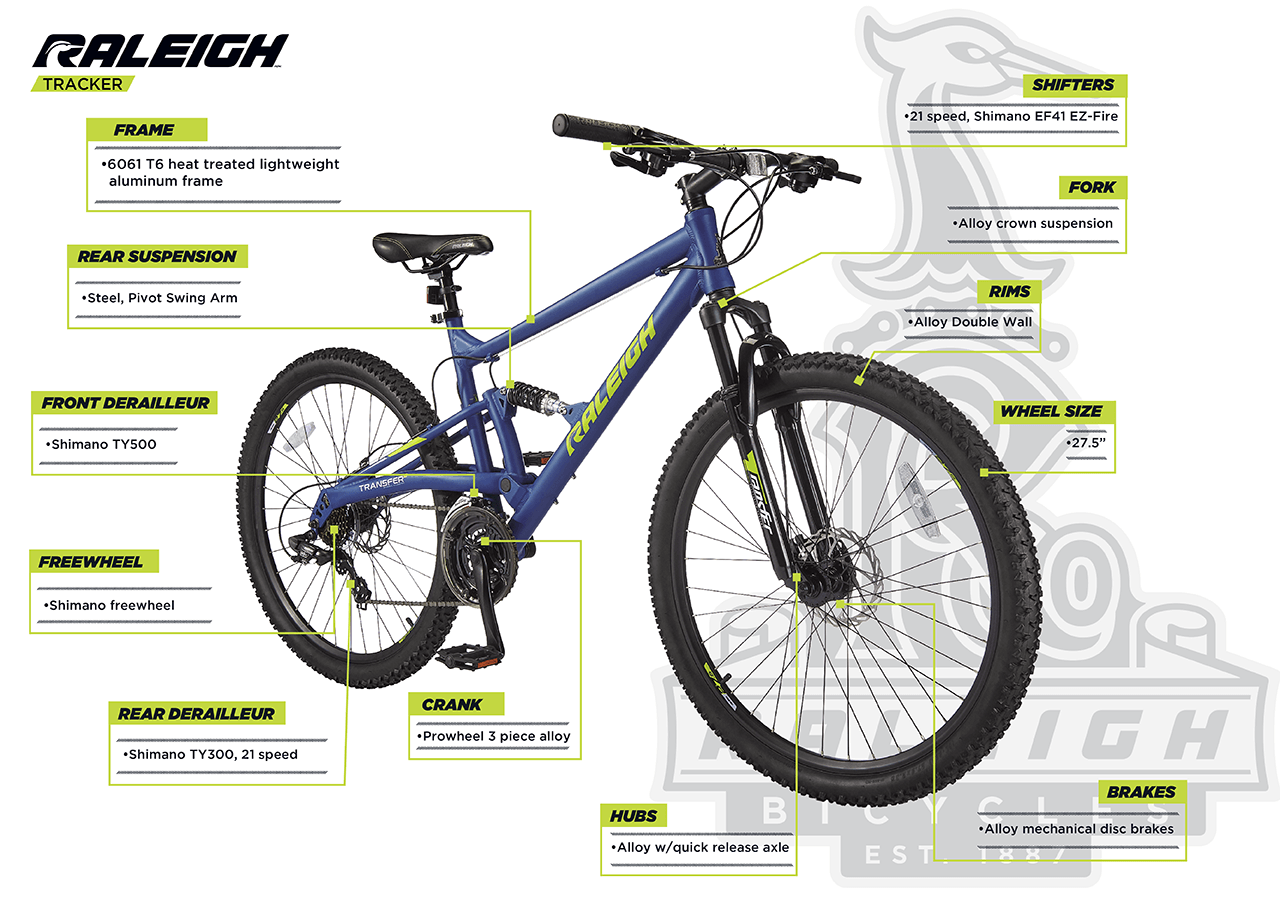 Tracker Men s Dual Suspension Mountain Bike 27.5