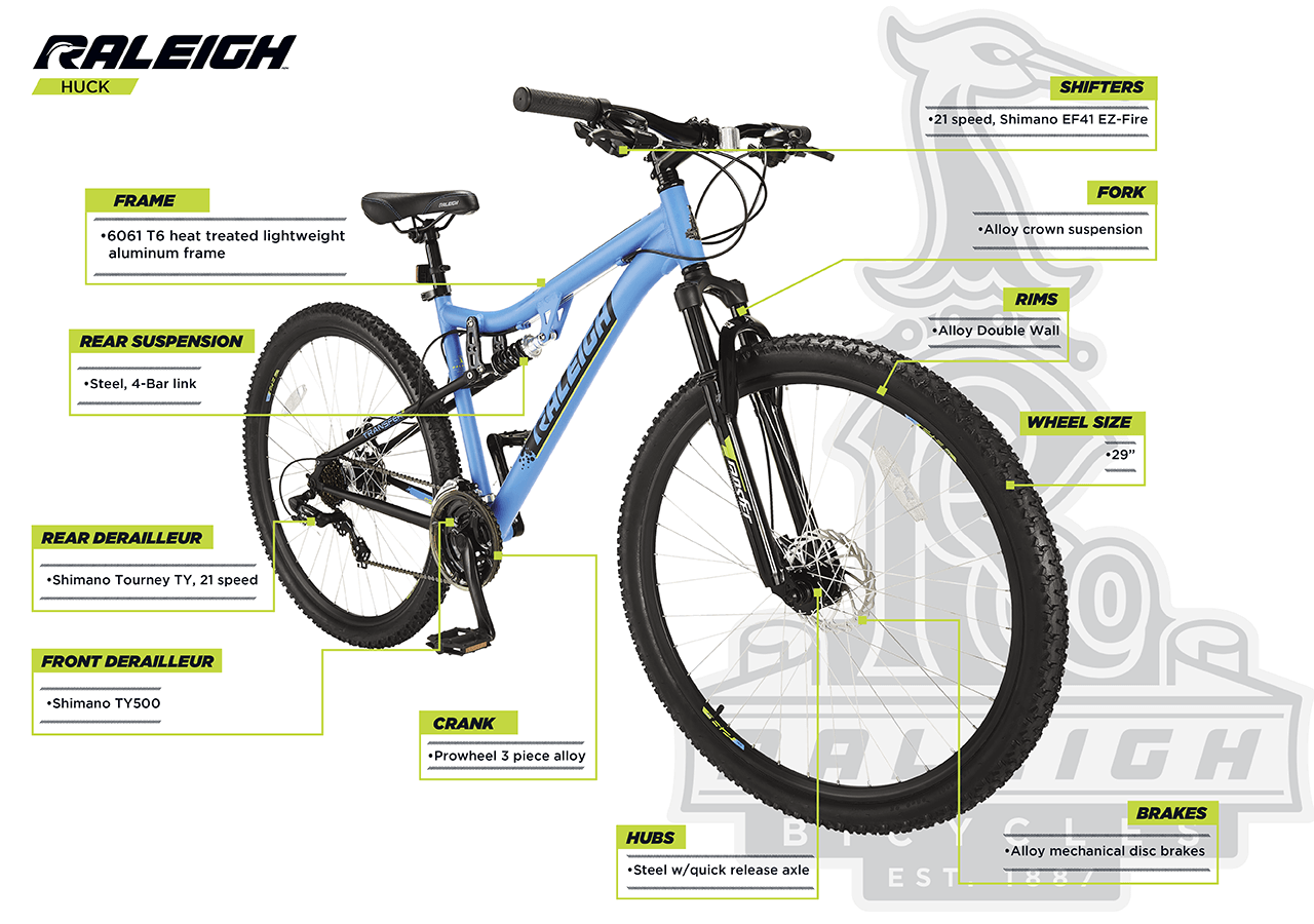 Huck - Dual Suspension Mountain Bike (29") - infographic 