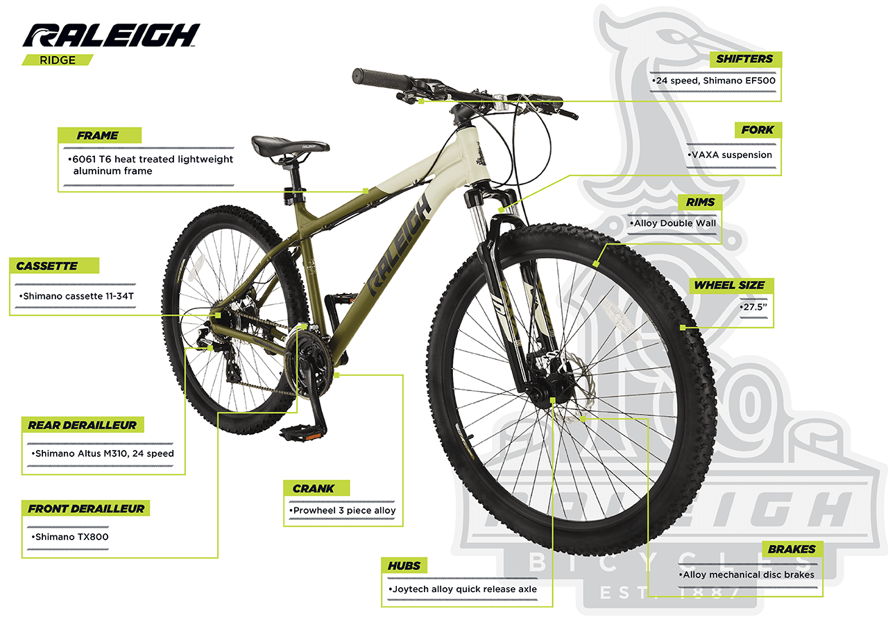 Ridge - Hardtail Mountain Bike (27.5") - infographic 